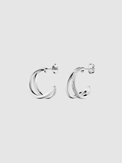 Calvin Klein Táskák & Kiegészítők HU903859 | Calvin Klein Outline Hoop Női Fülbevaló Titán